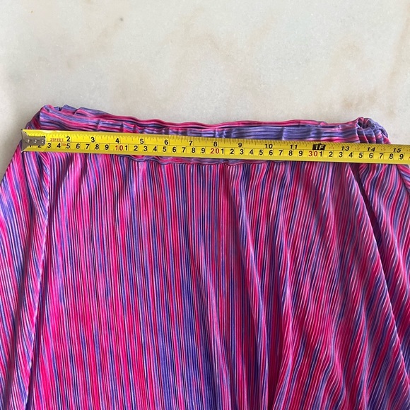 Matching Set! Cotton Candy Hot Pink Purple Long Sleeve Wrap Top Maxi Skirt Vacay - Picture 13 of 14
